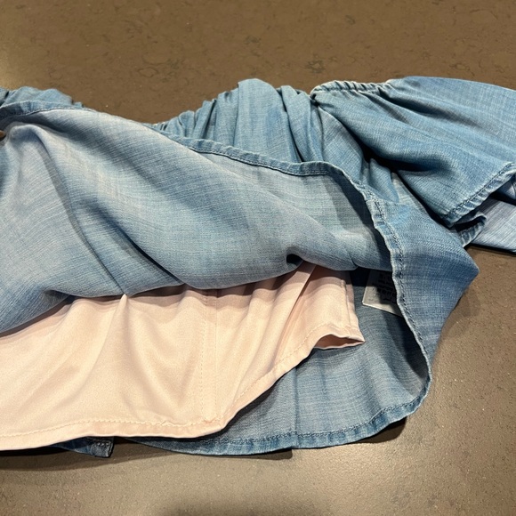 Guess Denim Off-The-Shoulder Corset Crop Top Sz: XS - Picture 12 of 16